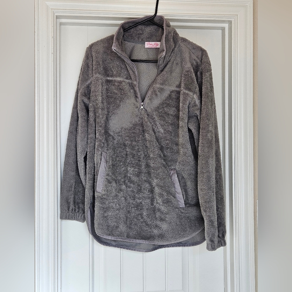 Half zip sherpa pullover